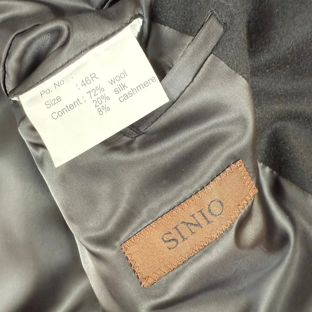 SINIO Wool Blazer - Silk Cashmere Blend - Classic Business Coat - 46R‎ Career